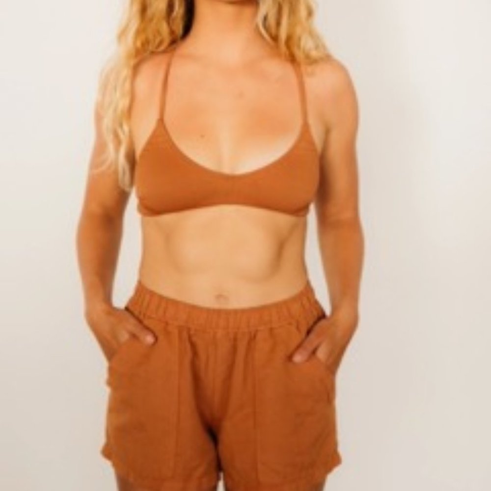 NWT Mollusk Margo Bikini Top in Orange Earth - XS